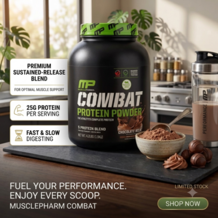 Premium MusclePharm Combat Protein Powder Original Supplement