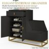 Shoe organizer cabinet in black colour